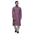 thumbnail image 1 of Atasi Kurta Pyjama de Fête pour Hommes, Col Mandarin, Ensemble Ethnique Imprimé Kurta, 1 of 5