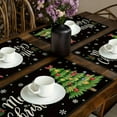 thumbnail image 6 of PONPRNGY Christmas Placemats Set of 4, Christmas Merry Placemats, Winter Festival Kitchen Dining Table Mats, Linen Fabric, Winter Holiday Decoration 12 x 18 Inch, 6 of 8
