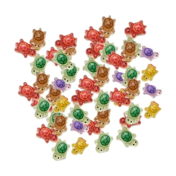 Cartoon Mini Tortuga Nail Art Colorida Turte 50 piezas