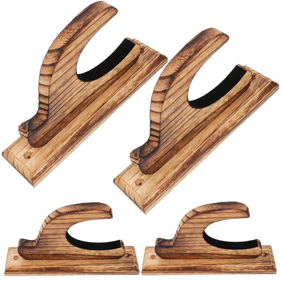 Masteelf 4Pcs Wall Mounted Wood Sword Holder Sword Display Stand for Home Decor Living Room