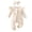 Beige, variant on CAICJ98 Newborn Baby Girl Clothes Ruffle Romper Knit Sweater Onesie Zipper Footie Jumpsuit Long Sleeve Romper Solid Fall Winter Outfits with Headband,Size 3-6 Months
