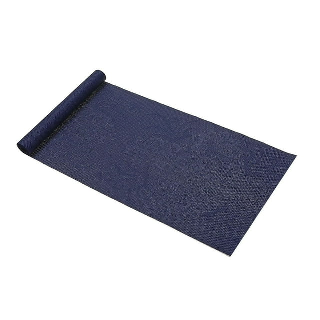 IH Casa Decor Vinyl Table Runner 54" Damask Navy Blue - Ensemble De 2