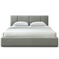 thumbnail image 2 of Omax Decor Venice Upholstered Platform King Bed in Gray Boucle Fabric, 2 of 6