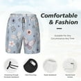 thumbnail image 4 of Kdxio Blue Butterfly Print Men'S Swim Trunks With Compression Liner 7 Inch Inseam Quick Dry Swim Shorts, 4 of 7