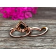 thumbnail image 4 of 2.50 Carat 8x5mm Pear Shape Black Diamond Moissanite Ring Set On 10k Rose Gold Halo Bridal Ring Promise Ring Twisted Across Design Halo Milgrain Art Deco, 4 of 4