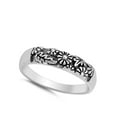 thumbnail image 4 of Flower Plumeria Daisy Leaf Ring .925 Sterling Silver Toe Band Jewelry Female Male Unisex Size 10, 4 of 4