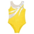 thumbnail image 5 of DPOIS Kid Girls One Piece Ballet Dance Gymnastic Leotard Shiny Unitards Bodysuit Yellow 6, 5 of 6