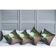 thumbnail image 6 of Ambesonne Tropical Throw Pillow Cover 4 Pack, Wooden Bridge Exotic, 20", Brown Green, 6 of 6