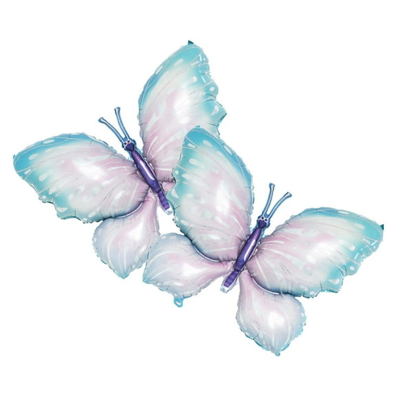 Butterfly Birthday Decorations with Inflatable Foil Balloons for Party Decoration Multi Color 2pcs