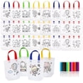 thumbnail image 1 of 32 bolsas de regalo para colorear, reutilizables, con marcadores, ideales para fiestas temáticas de arte., 1 of 7