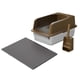 thumbnail image 2 of Caja de arena para gatos con parte abierta, orinal para gatitos, inodoro de gran espacio, bandeja de arena semicerrada resistente para marrón, 2 of 9