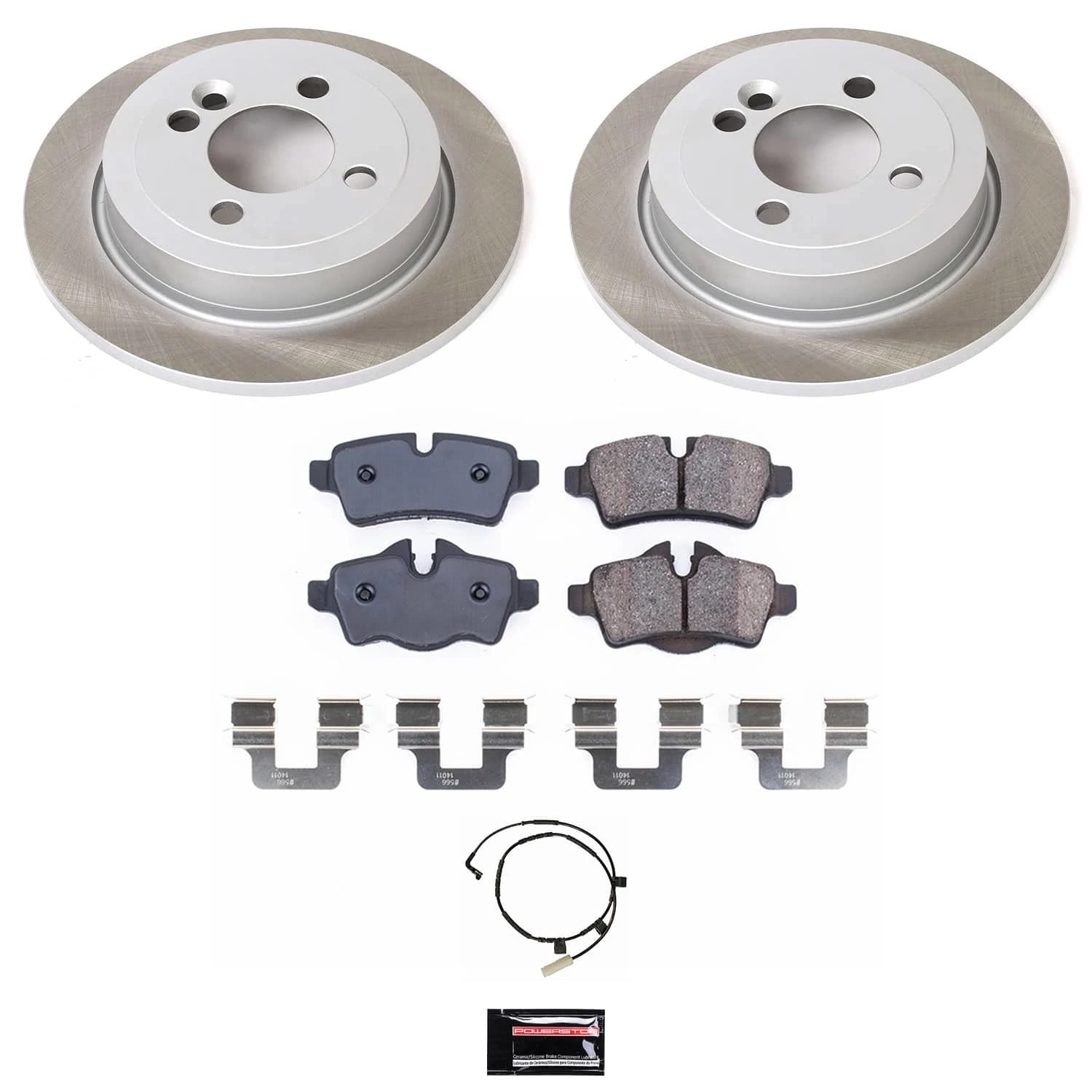 PowerStop Rear Semi-Coated Rotor and Low-Dust Ceramic Brake Pad Kit SC6281