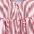 thumbnail image 5 of Womens Tops Striped Puff Sleeve Stand Collar Loose Blouse Spring Summer Shirts for Women Red 2Xl, 5 of 6