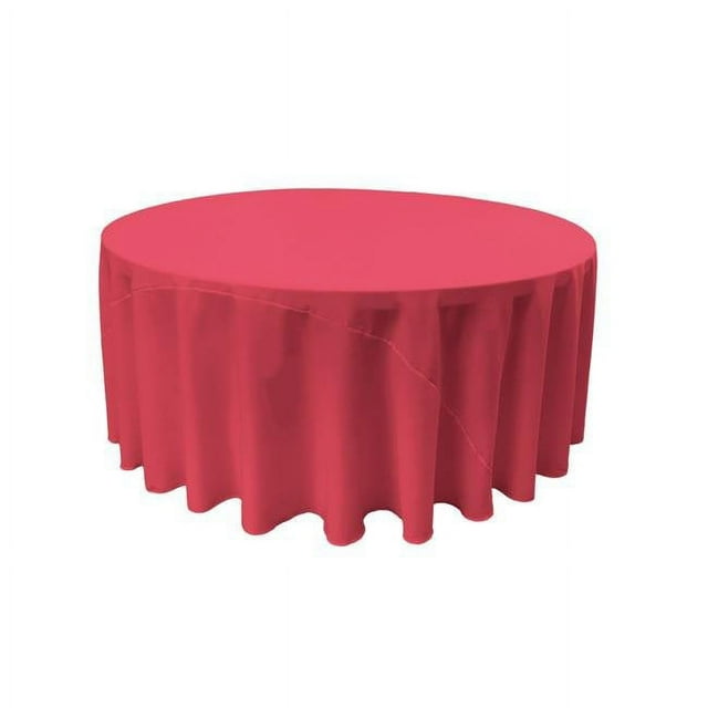 LA Linen TCpop132R-FuchsiaP49 Polyester Poplin Tablecloth, Fuchsia - 132 in. Round