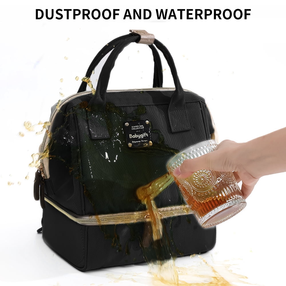Breast Pump Backpack - Insulation Lunch Bag Diaper Bag Portable Mommy Bag with Double Layer for Women Women