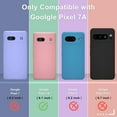 thumbnail image 5 of KOMI for Google Pixel 7a Case, Silicone Phone Case with 2 Screen Protector, Soft Anti-Scratch Microfiber Lining, Full Body Shockproof Slim Cover Support Wireless Charging, Rose Pink, 5 of 5