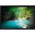 thumbnail image 2 of Jungle Landscape with Flowing Turquoise Water of Erawan Cascade Waterfall at Deep Tropical Rain For, Scenic Framed Art Print Wall Art by Perfect Lazybones Sold by Art.Com, 2 of 6