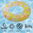 thumbnail image 5 of Pool Central 47" Geometric Mosaic Inflatable 1-Person Swimming Pool Inner Tube Ring with Handles -, 5 of 6