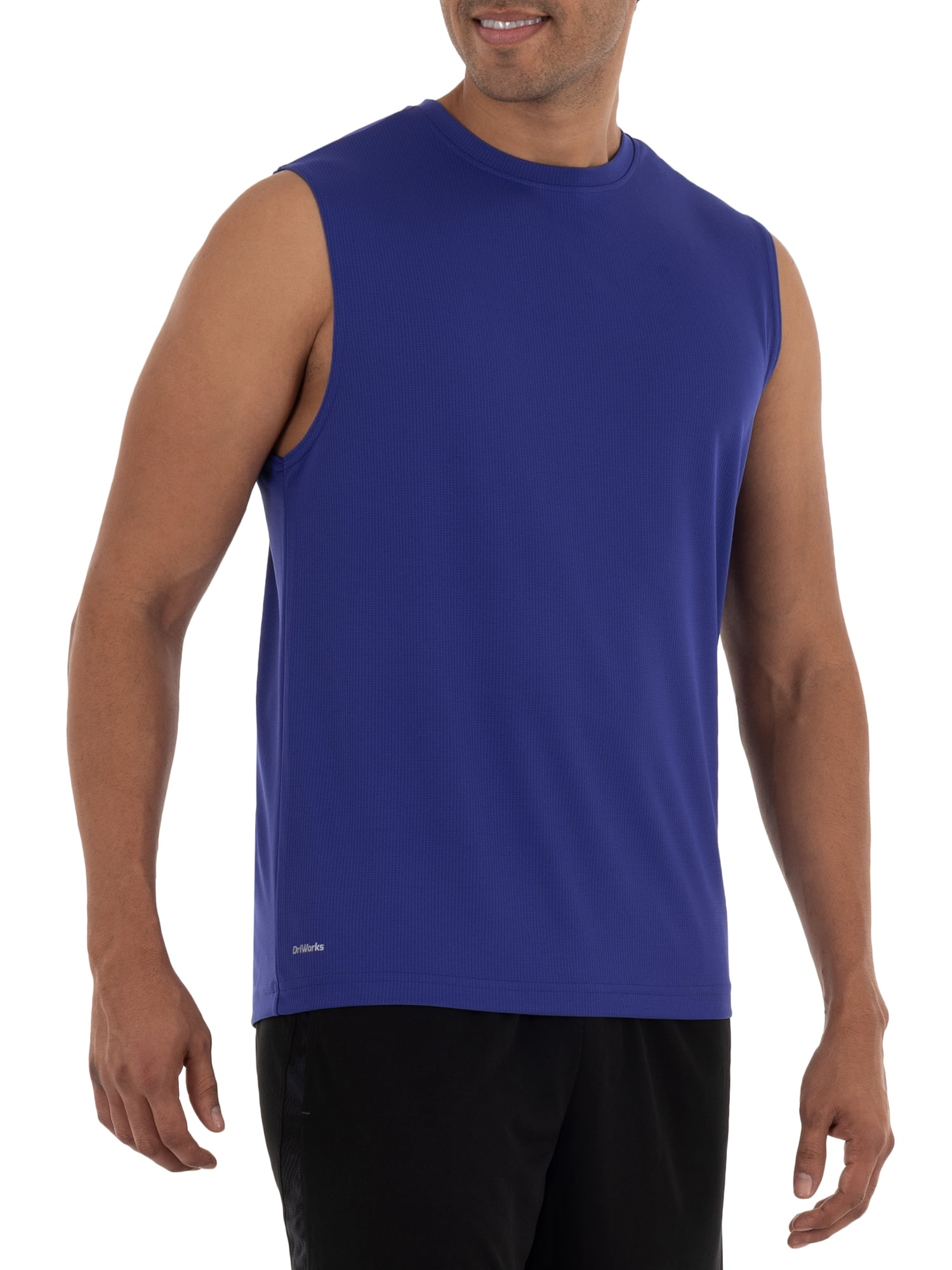 Athletic Works Men's and Big Men's Quick Dry Muscle Tee, up to 5XL