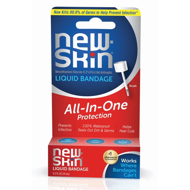 NewSkin Liquid Bandage, Waterproof Bandage for Scrapes and Minor Cuts