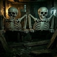 thumbnail image 3 of Realistic Half Skeleton Torso Halloween Haunted House Decoration Life Size Bone Prop for Indoor Outdoor Display, 3 of 7