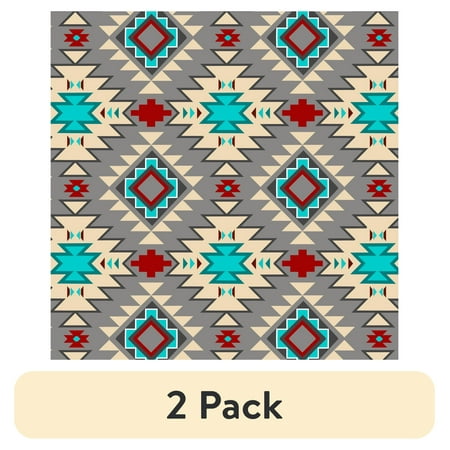 (2 pack) David Textiles Native Argyle Cotton 1-Yard Fabric Cut