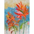 thumbnail image 2 of St. Hilaire, Elizabeth 25x32 White Modern Wood Framed Museum Art Print Titled - Indian Paintbrush Collage II, 2 of 4