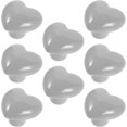 thumbnail image 1 of 8pcs Cabinet Knob Heart Shaped Drawer Wardrobe Pull Ceramic Dresser Pull Furniture Handle, 1 of 3