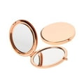 thumbnail image 2 of MERIGLARE 2pcs Women Stylish Pocket Mirror Small Mini Round Compact Cosmetic Makeup Travel Rose Gold, 2 of 4