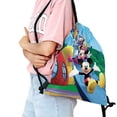thumbnail image 2 of Mickey Mouse Clubhouse+-theme Drawstring Backpack Sports Gym Bag Water Resistant String Bag Cinch Bag12"X16"（30X40cm）, 2 of 6
