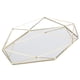 thumbnail image 2 of Bandeja organizadora de tocador de baño de metal dorado hexagonal, 2 of 10