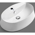 thumbnail image 3 of Alfi Trade White Oval Above Mount Basin With Single Faucet Hole Drill B-SH05, 3 of 4