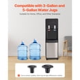 thumbnail image 3 of KFFKFF Top Loading Water Cooler Dispenser, Hot and Cold Water Dispenser for 3 or 5 Gallon Bottles, Durable Stainless Steel Design with Child Safety Lock, Suitable for Homes, Kitchens, Offices, Black, 3 of 9