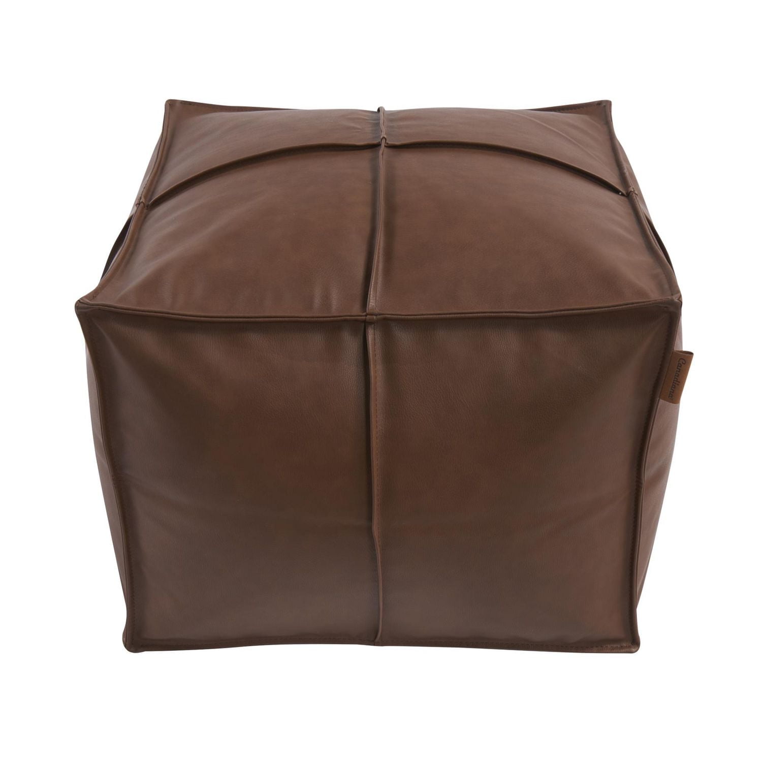Canadiana Faux Leather Ottoman