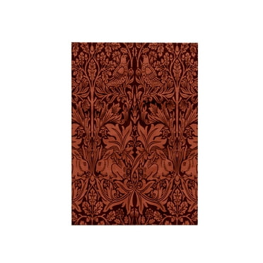 3dRose, William Morris Brer Rabbit Chintz in Burnt Sienna, 15x22 Hand Towel