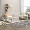 thumbnail image 3 of Twin over Twin Bunk Bed with Drawers, Convertible Beds, White, 3 of 12