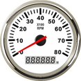 thumbnail image 1 of 85mm Car Boat Tacho Sensor Marine Tacho Meter With Lcd Hourmeter 3000 4000 6000 8000 Rpm Boat Tachometer 12v/24v Red Backlight, 1 of 1