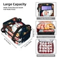thumbnail image 3 of Santa Claus Insulated Double Layered Lunch Bag with Two Compartments, Large Capacity 7.1x11.4x16.1 Inches, Handheld Meal Bag for Men and Women, 3 of 6