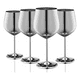 thumbnail image 1 of "Copas De Vino De Acero Inoxidable Plateadas 4 pz ", 1 of 5