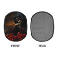 thumbnail image 2 of Pofeuu Elegant Rose Skull Print Silicone Pot Mat Mitten With Hanging Loop Heat Resistant Oven Mitts Non-Slip Bbq Baking Smoking Potholders, 2 of 7