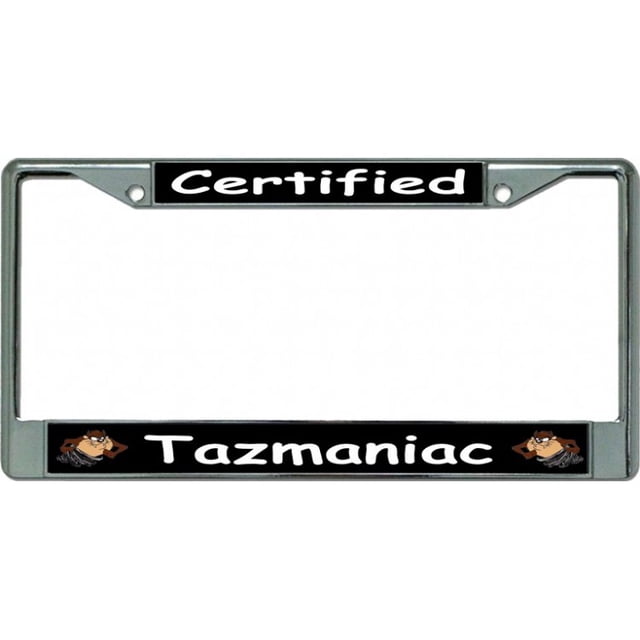 Cadre de Plaque d'Immatriculation Certifié Tazmaniac Chrome