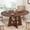 Walnut, variant on WARAYZ Modern Kitchen 43.3-59 in Round to Oval Extendable 4-8 Seater Dining Table with Storage Shelf, Walnut