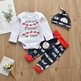 thumbnail image 2 of Mercatoo Baby Girl Twin Outfits Outfits Tops+Print Romper Long Girl Set Boys Pants+Hat Kids Clothes Baby Staff for Baby Girl, 2 of 4