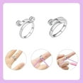 thumbnail image 5 of CILENON Knitting Crochet Ring Metal Open Yarn Finger Holder Adjustable Crochet Tension Ring Yarn Tension Ring For Crochet Finger Release Knitting Craft Accessories Tools (GD1,One Size), 5 of 6