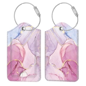Fintie 2-Pack Luggage Tags, Glittering Marble