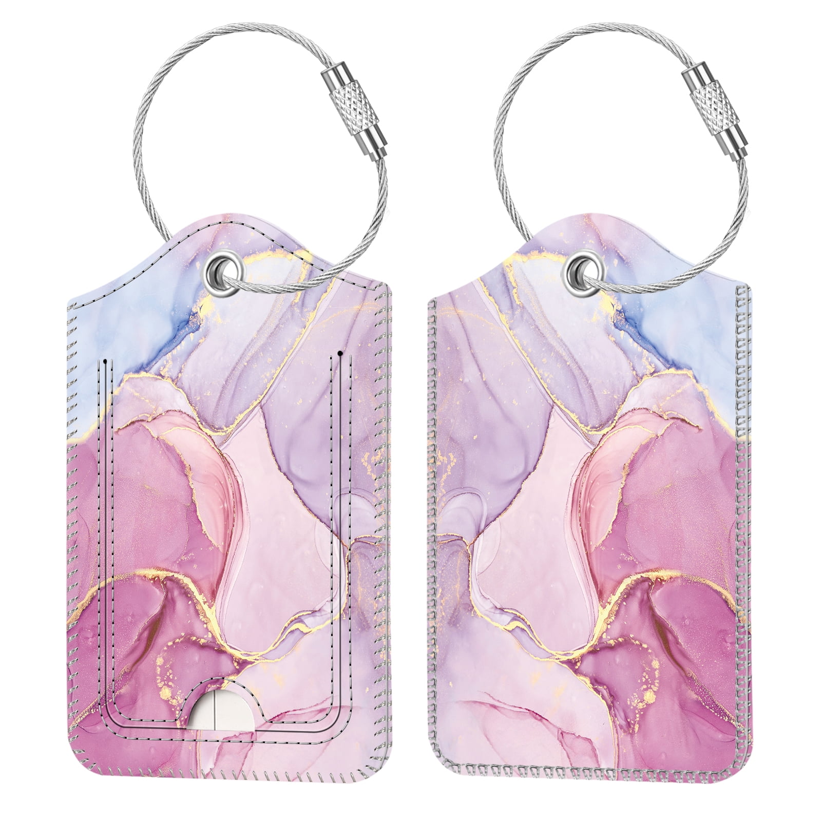 Fintie 2-Pack Luggage Tags, Glittering Marble