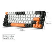 60 Percent Mini Gaming Mechanical Keyboard Detachable Tycp-C Office Keyboard Compact 68 Keys Ice Blue Backlight with Blue Switch for PC Gamer Office/Windows PC Laptop Mac/Xbox