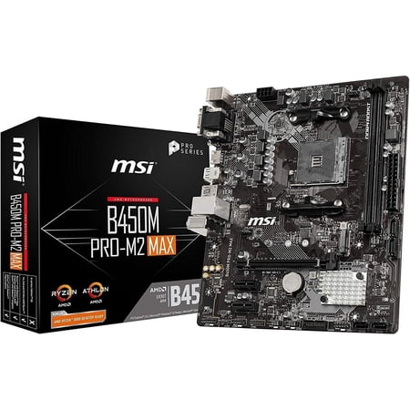 Restored MSI PRO B450M PRO-M2 MAX AM4 AMD B450 SATA 6Gb/s USB 3.0 Micro ATX AMD Motherboard (Refurbished)