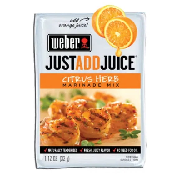 Weber Just Add Juice Citrus Herb Marinade Mix, 1.12 oz