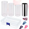 thumbnail image 3 of Guitar Pick Kit Glass Stainless Steel Guitar Slides Guitar Picks Celluloid Thumb Finger Picks with Storage Case, 3 of 9